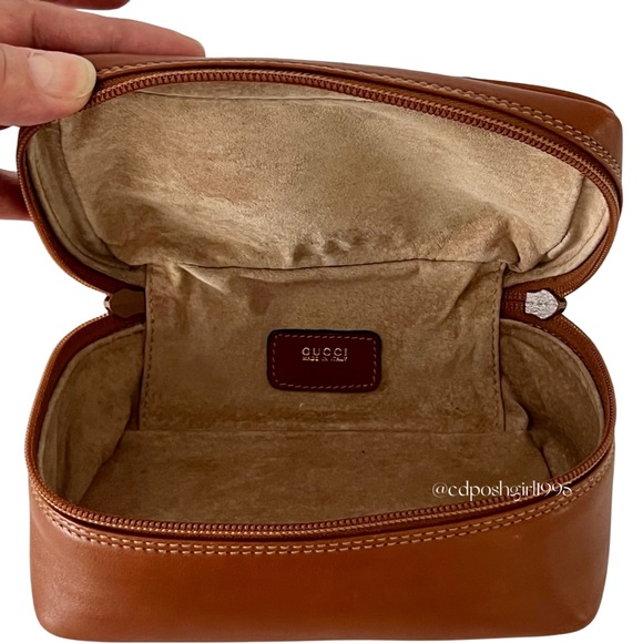 Gucci by Tom Ford mid 90s Horsebit Vanity makeup leather case tan with horsebit - Picture 7 of 16